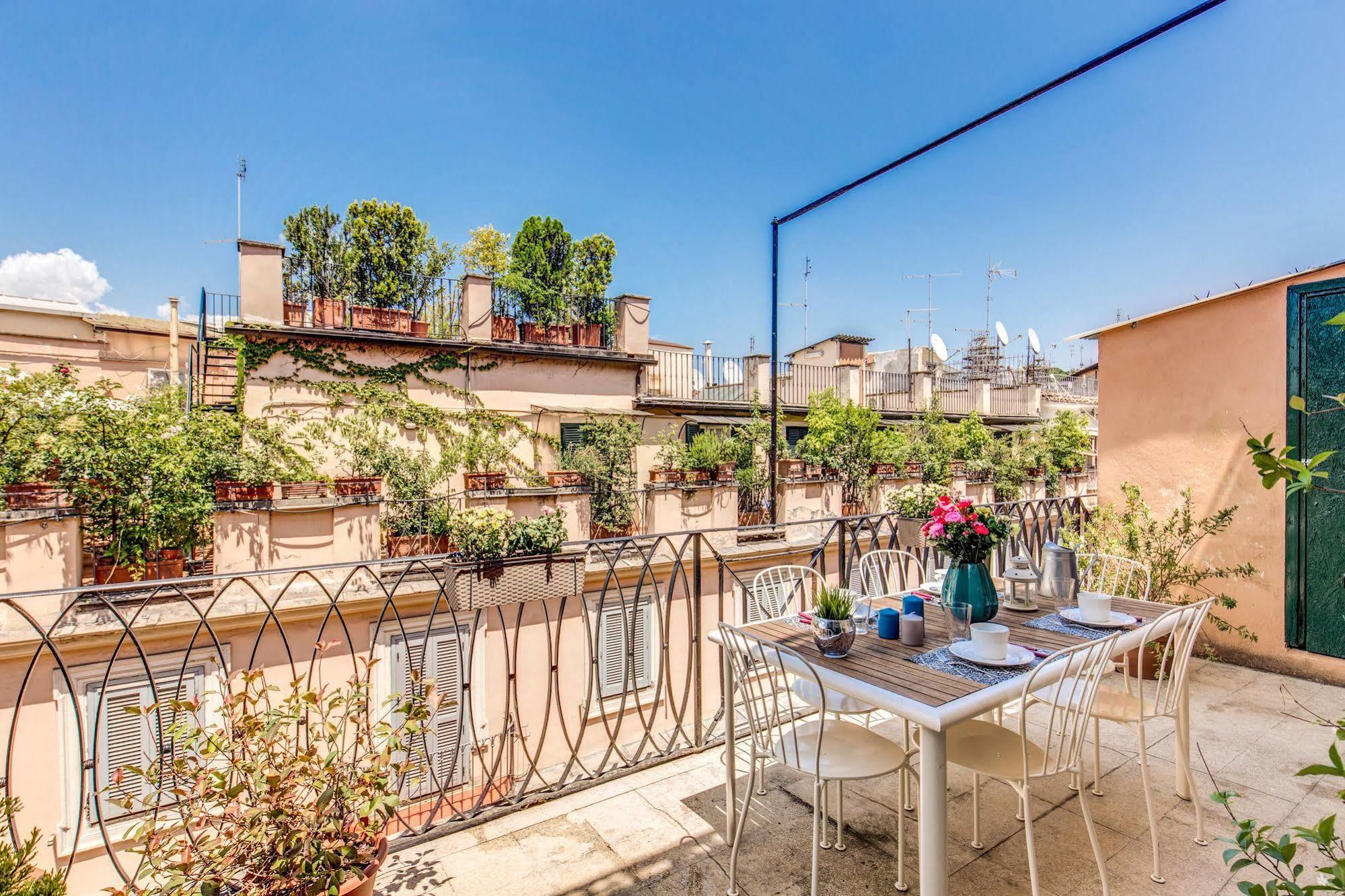 Aweshomeitaly - Spagna Glamour Life Penthouse Lägenhet Rom